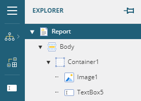 ActiveReportsJS Designer Explorer
