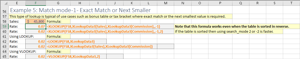 New XLOOKUP and XMATCH Functions