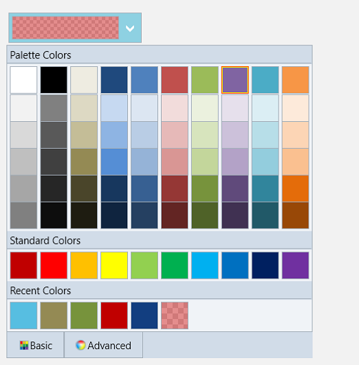 uwp selected text color