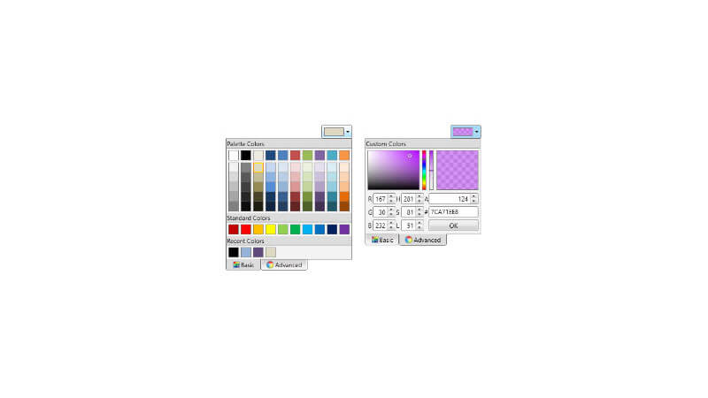wpf colorpicker default color