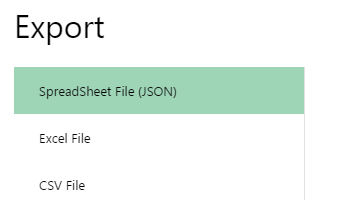 Import/export Excel files in JavaScript spreadsheet
